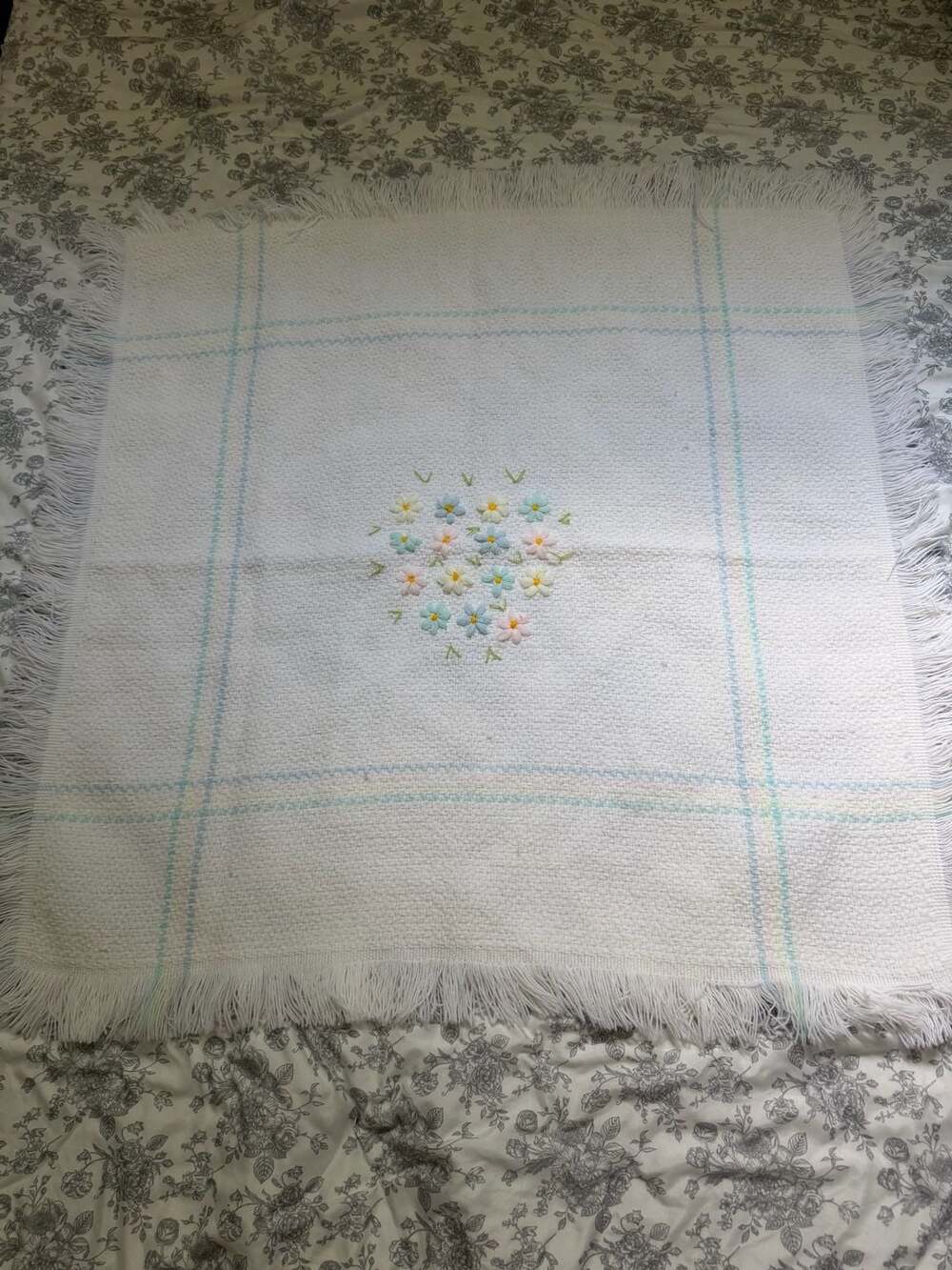 Saks 5th Avenue Vintage Cradlecraft  Baby Blanket,Made in Italy